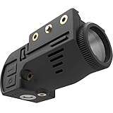 Laspur Tactical Sub Compact Picatinny Rail Mount Laser Sight with Flashlight Light Integrated Combo, Built-in Magnetic Touch Rechargeable Battery Accessory (Green+L105)