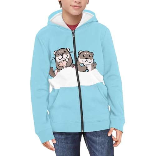 Kid Zip Up Hoodie Sweatshirts for Girl Kawaii Outfit Athletic Hoodies for Teens Long Sleeve Hooded Sweatshirt3