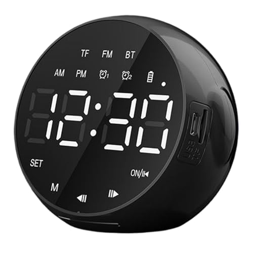 Genérico Despertador Digital,Pantalla LED Sonido Fuerte Recargable Inteligente,Reloj Eléctrico de Doble Alarma para Mesita Nocturna - para Hogar, Mesita Nocturna, Niños, Adultos, Mayores y Dormir