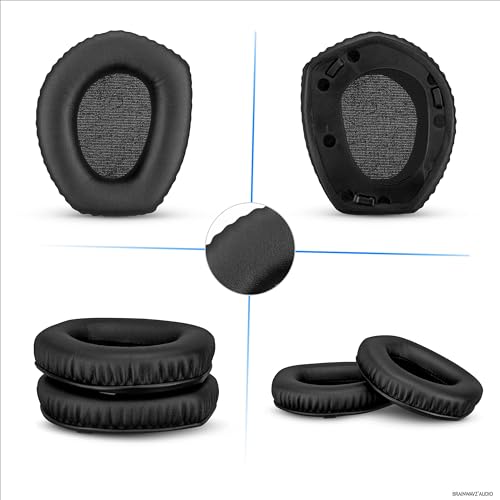 Image of Replacements Earpads for SENNHEISER RS165, RS175, RS185 & RS195 Headphones - Soft PU Leather & Foam Ear Pad for Additional Comfort, HDR165, HDR175, HDR185, HDR195 by Brainwavz (Black)