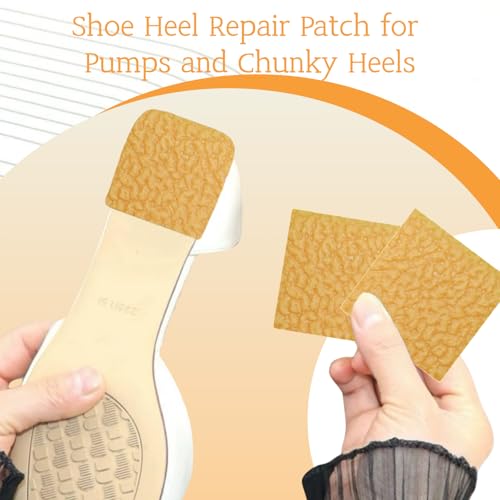 Image of Shoe Sole Repair Rubber, Brown Rubber Sole Sheet, Boot Heel Repair, 5 /32 Inch Thick, 4 Patches