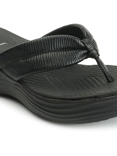 Image of ELLE womens El-st-wn-46 Black Wedge Sandal