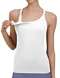 CFRTMTBB Nursing Tank Top for Breastfeeding Sexy Crisscross Back Maternity Sports Bra Fitness Workout Yoga Pregnancy Bra(White,S)