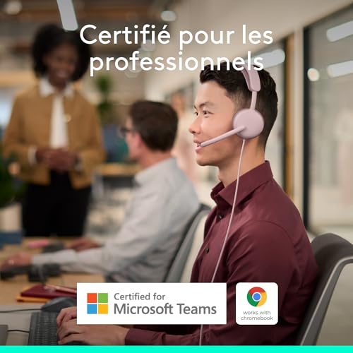 Logitech 2 ES Micro casque sur oreille Bluetooth sans fil filaire Suppresseur de bruit actif USB C Certifié TeamSpeak - vue 4