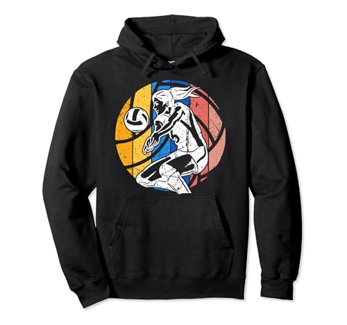 Volleyball Gifts for Teen Girls Retro Vintage Volleyball Sudadera con Capucha