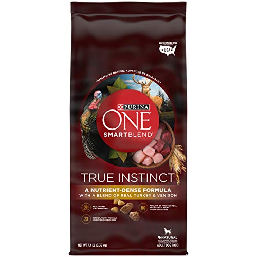 Purina ONE High Protein Natural Dry Dog Food, SmartBlend True Instinct With Real Turkey & Venison - 7.4 lb. Bag