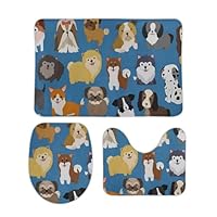 犬柄のかわいいバスマット お風呂マット 足ふきマット 速乾 洗える