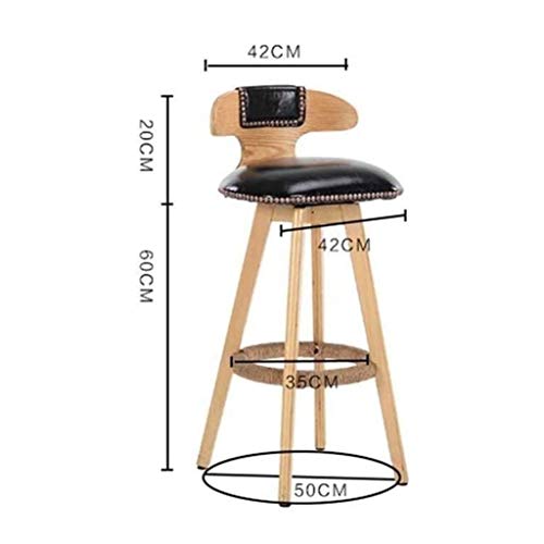 Cdyd Nordic Light Luxury Bar Chair Simple Net Red Bar Stool Front Desk Cafe Restaurant Leisure Back High Stool (Color : E) #TOP1