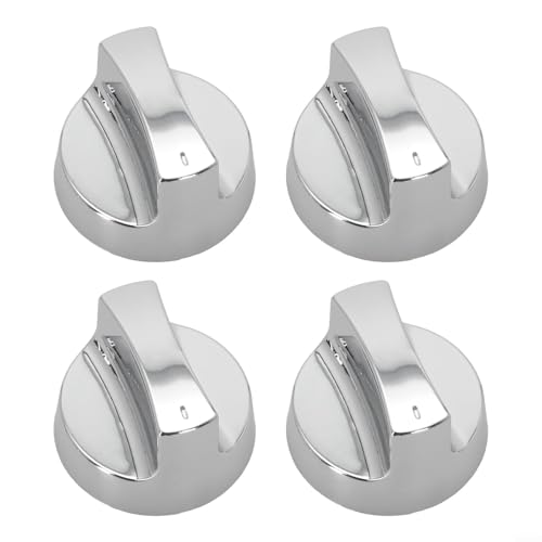 Lot de 4 boutons de barbecue à gaz galvanisés pour un remplacement facile, compatible avec plusieurs modèles de barbecue (sans base)