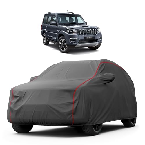 Image of Heavy-Duty Car Cover for Compatible with Mahindra Scorpio (2002 to 2025 All Models) Deluxe Car Protection Cover - Waterproof & UV-Resistant All-Season Exterior Protection