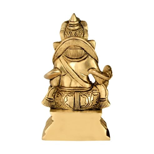 Image of Brass Kuber Ji Idol, Vastu Remedy for Wealth & Prosperity (12 cm, 550 g)