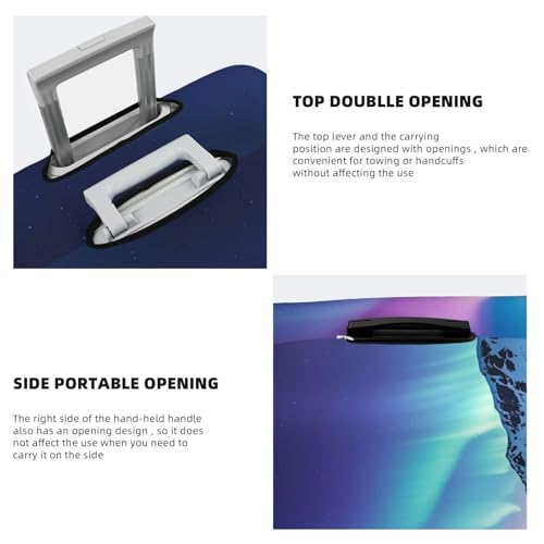 Travel Luggage Cover Northern Lights Spandex Suitcase Protector Washable Baggage Covers Fashion Elastic Scratch-Resistant Luggage Cover Protector Fits 18-32 Inch Luggage3