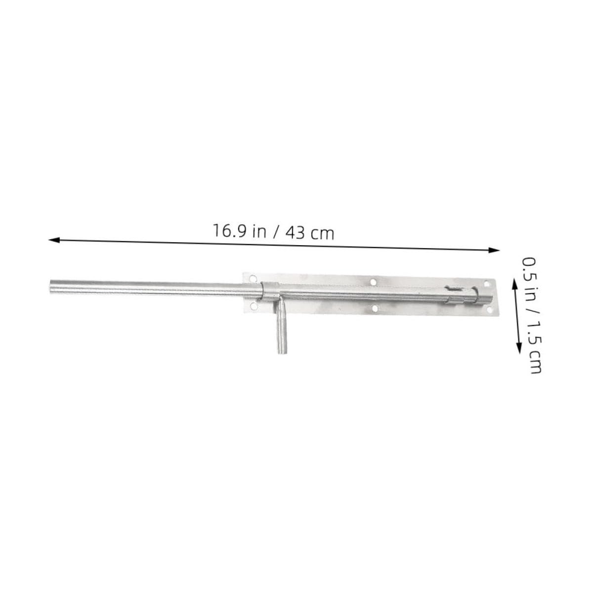 HEALLILY 2 Pezzi Chiavistello in Acciaio Inox, Chiusura Porta Scorrevole, Argento, per Porte e Cancelli, per Ante Singole e Doppie, Sicurezza Casa e Ingresso