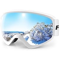 Findway Maschera Da Sci Bambino 8~14 Anni Occhiali Da Sci Maschera Sci Bambino Occhiali Sci OTG Per Ragazzo Ragazza Anti UV Anti Nebbia Compatibile Con Casco Per Sci (Lenti Grigio/Argento(VLT 21 - Foto 7