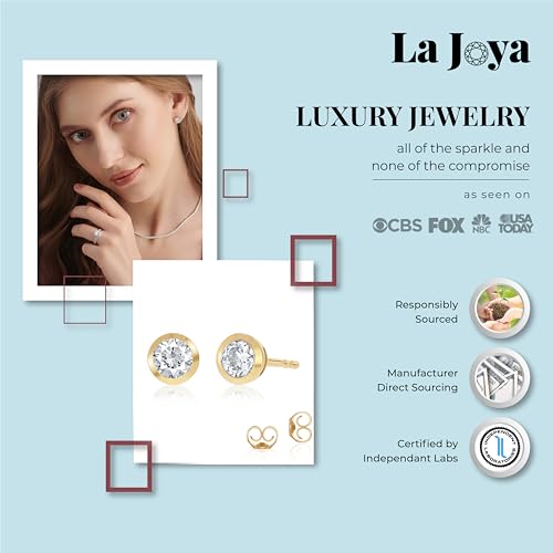 Bezel Set Lab Grown Diamond Stud Earrings for Women and Men | 1/6-3 1/4 CT. TW. Diamond Earrings | Real 14K White and Yellow Gold | Certified GH VS-SI Diamonds2