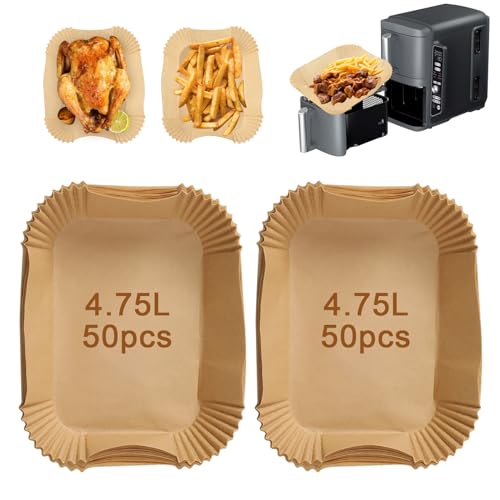 Cathpetic 100PCS Ninja Double Stack XL 9.5L SL400EU Air Fryer Backpapier Liners,Ninja Double Stack XL Backpapier Liners Zubehör