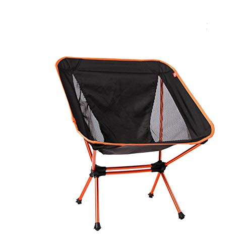 Chaise pliante de jardin portable noire et ultra-légère pour camping et pêche