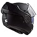 LS2 Helmets Advant Modular Helmet with Integrated Cardo 4X Bluetooth (Noir Matte Black - Large)