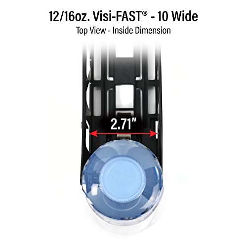 Visi-FAST Spring Push Drink Dispenser, Refrigerator Organizers and Storage for 12/16 oz Beverages, Bottles, and Cans, Drink Dispenser for Fridge, Commercial and Home, (Pack of 1)