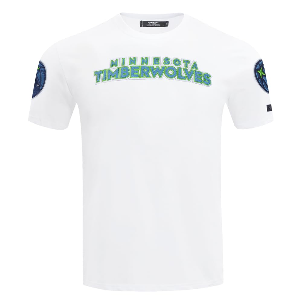 Pro Standard Mens NBA Classic Chenille Cotton Short Sleeve Tee White