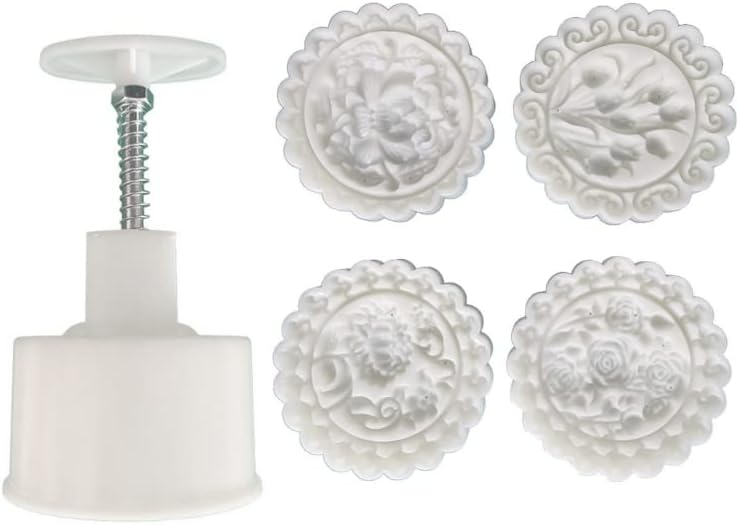 Miniatura 2 de Molde de tulipán y pastel de luna de mediados de otoño Molde de prensa de pastel de luna prensado a mano Molde de postre de pastel de luna Diy