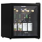 SunRuck ワインセラー 小型 縦置き 16本収納 ペルチェ ガラス 8～18℃ 家庭用 冷蔵庫 SR-W416-K ブラック