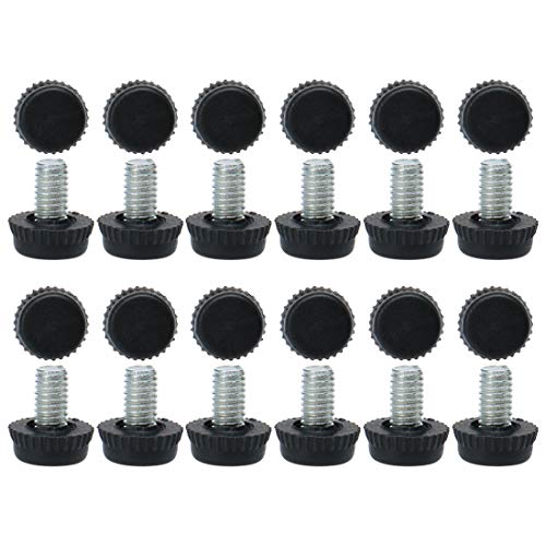 sourcing map M6 x 10 x 15mm Pies Patas niveladoras nivelador Ajustable para la Cubierta de Soporte de la Pierna de la máquina 24pcs M6 x 10 x 15mm