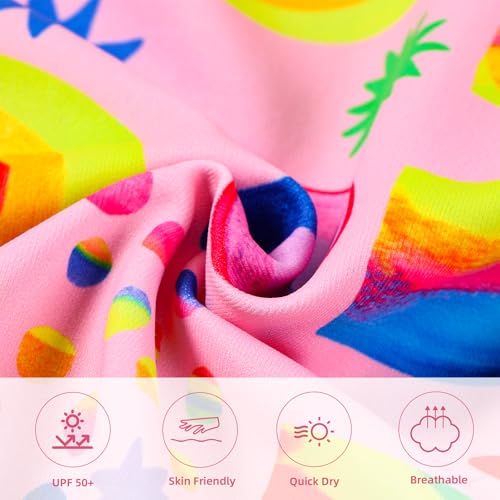 Image of Girls One Piece Swimsuit, Quick Dry Cute Bathing Suit for Kids, Comfortable Swimwear for Beach for 5-12 Years