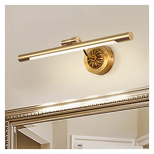 Iluminación de tocador de lujo dorado con acabados de alta calidad para baño