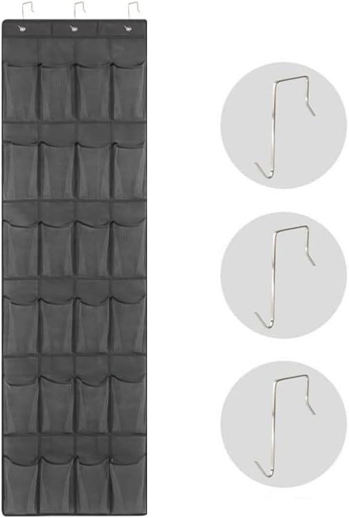 Miniatura 2 de Organizador de Puerta de Armario Colgante - 6 Estantes y 24 Bolsillos para Almacenamiento de Esenciales de Bebé, Organizador de Juguetes de Animales