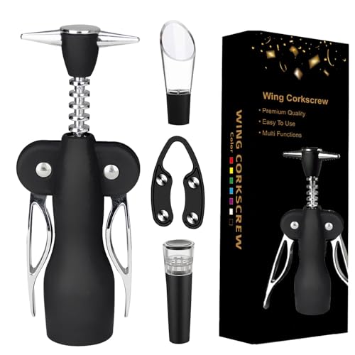 Abridor de botellas de vino de tornillo de corcho, abridor de corcho de vino creativo, sacacorchos manual, accesorios de abridor de vino para hombres, mujeres, amantes del vino, camareros