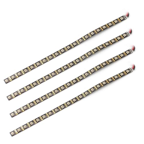 Sparkhobby Tira de luz LED de 3,5 mm de ancho WS2812 Placa de Tira Chip Flexible 5V con 10 2020 LED RGB IC incorporado 50 mm de longitud para carreras Whoop FPV (3,5 mm, 20 LED, 4 piezas)