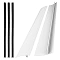 Silicone Oven Guards for Racks (3 Pack) and 25 Inch Silicone Stove Gap Covers (White, 2 Pack), Bundle
