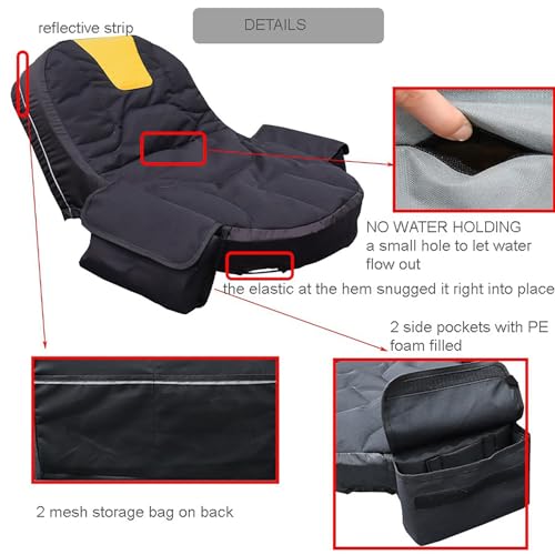 Funda para asiento de cortacésped Massey Ferguson 575 acabado gris Premium 6