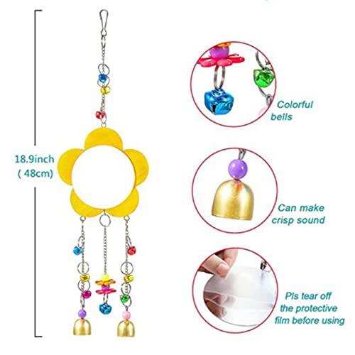 OhhGo 5 x Hühner-Spielzeug für Hühnerstall, Xylophon, Spiegelleiter, Schaukel, hängende Futterspender für Hühnerstall – Bild 6