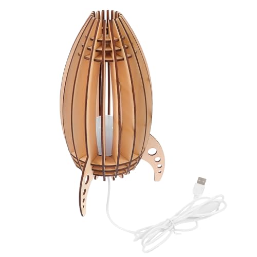 Lampe de chevet fusée jaune en plastique pour éclairage et décoration de chambre