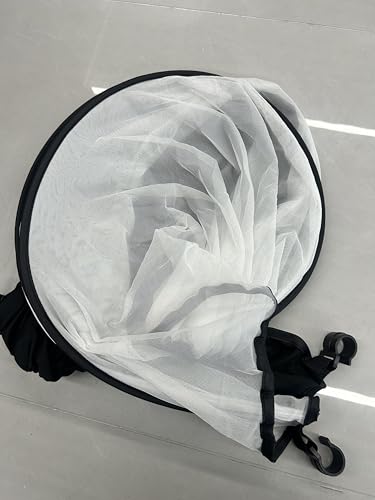 Bassinet Cover for Baby - Light-Blocking Mosquito Net with Two-Way Zipper Portable Bassinet Canopy to Keep Cats Out Bedside Bassinet Insect-Proof Cover (Gray-Small)