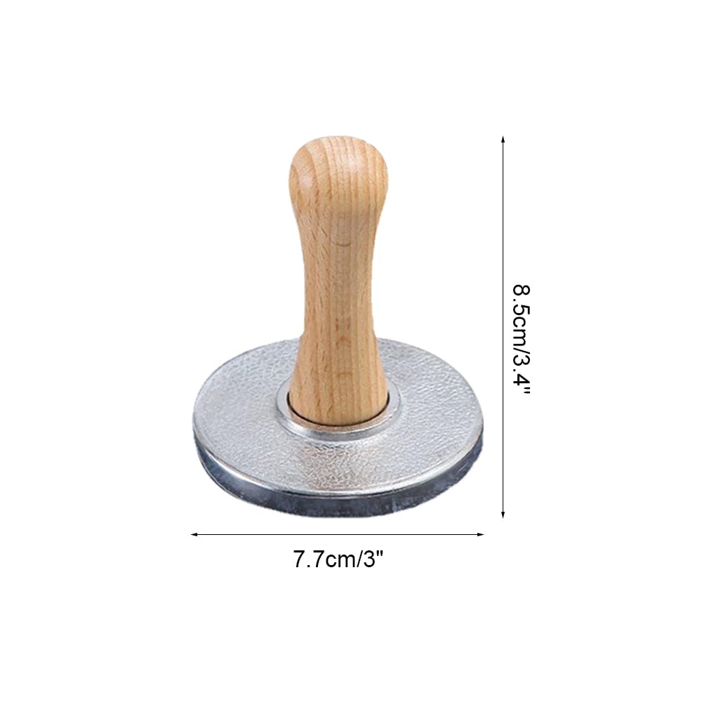 Set di 3 stampi in metallo per biscotti, con manico in legno, per