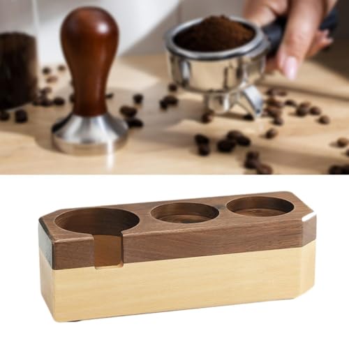 Support en bois pour machine à café avec 3 emplacements de rangement stables
