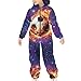 Biyejit Galaxy Flame Soccer Onesie One-piece Jumpsuit for Kids Boys Zip Up Hoodie Aesthetic Bodysuit Fashion One Piece Rompers Loose Comfy Fall Outfits Outdoor Sport Wear Bodysuit