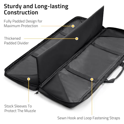 CVLIFE 42" Soft Rifle Case Double Rifle Bag Long Gun Bag Backpack Shooting - image 2