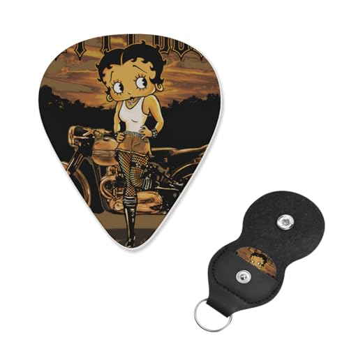 ギターピック 6枚セット ベティちゃん guitar pick ギターぴっく フィンガーピック 指サムピックセット プレクトラム エレキギターピック き練習用 携帯便利 ティアドロップ型 フィンガー保護 耐久性 初心者 音楽愛好家