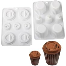 Silicone Baking Molds Set, Cupcake Muffin Mold and Cake Moulds, 2 Pieces