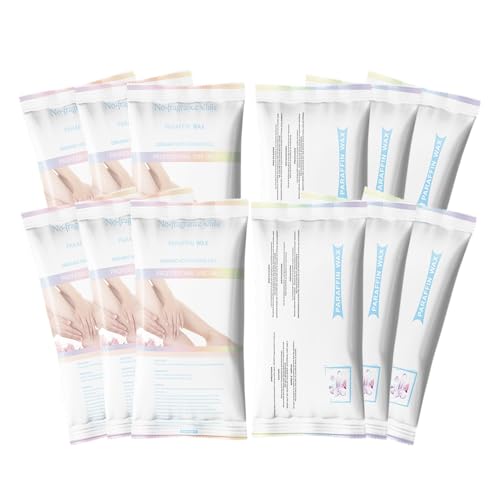 HLead Paraffin Wax Refills, 12 Packs Unscented Paraffin Wax Beads Blocksfor Paraffin Bath Machine, Hand FeetDry Skin Care-Relieves MuscleFatigue, Hydrates and Nourishes