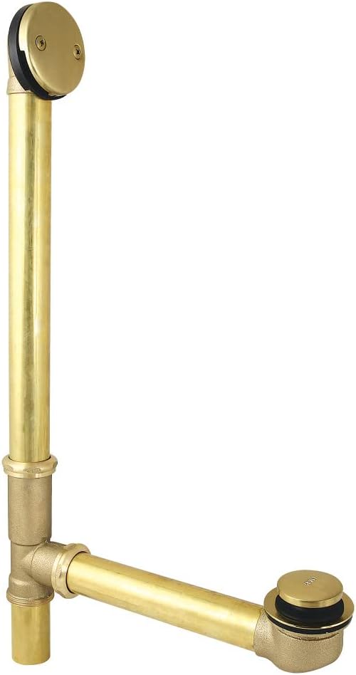 Kingston Brass DTT2187 Made to Match 23-Inch Tip-Toe Tub Waste and Overflow, 20 Gauge, Brushed Brass 26.81 x 12 x 3.19 Brushed Brass