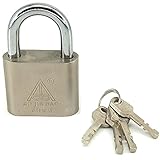 Padlock,Chrome Steel Body Keyed Different Padlock, 1-inch Shackle, 1.5-inch