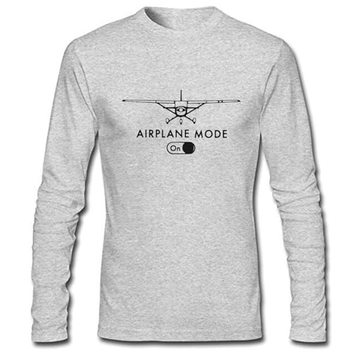 Men's Airplane Mode Long Sleeve Shirt Pilot Lovers Flying Gift