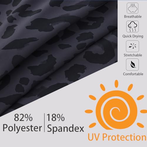 image for Ubestyle UPF 50+ High Waist Women's Printed Swim Pants Swim Leggings B