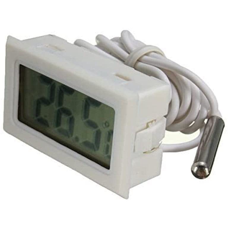 KEERTAN KALP Mini LCD digital thermometer sensor wired for Room temperaure/fridges, Indoor Outdoor Portable Pocket LCD Electronic Temperature Meter Tester Instant Read Thermocouple (WHITE&BLACK) (B0B6LBCFYV) Amazon Price History, Amazon Price Tracker