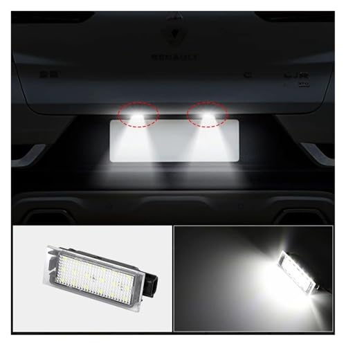 Luz matrícula LED de alta luminosidad para Clio y Laguna plafones anti error 2 uds 3